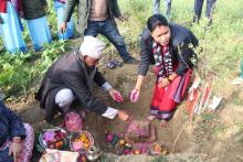 सिसहनियाँमा १५ शैयाको अस्पताल निर्माणका लागि शिलान्यास ।
